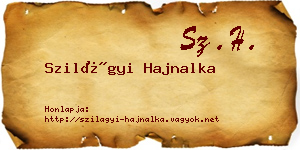 Szilágyi Hajnalka névjegykártya
