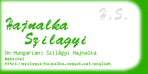 hajnalka szilagyi business card
